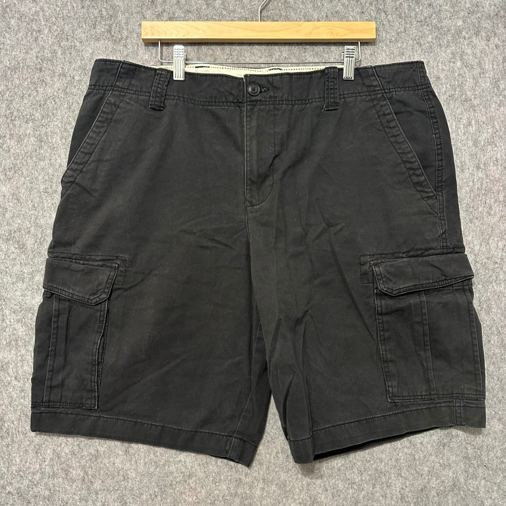 Roebuck & Co Cargo Shorts Mens 40 Black Casual Cotton Utility Pockets Workwear